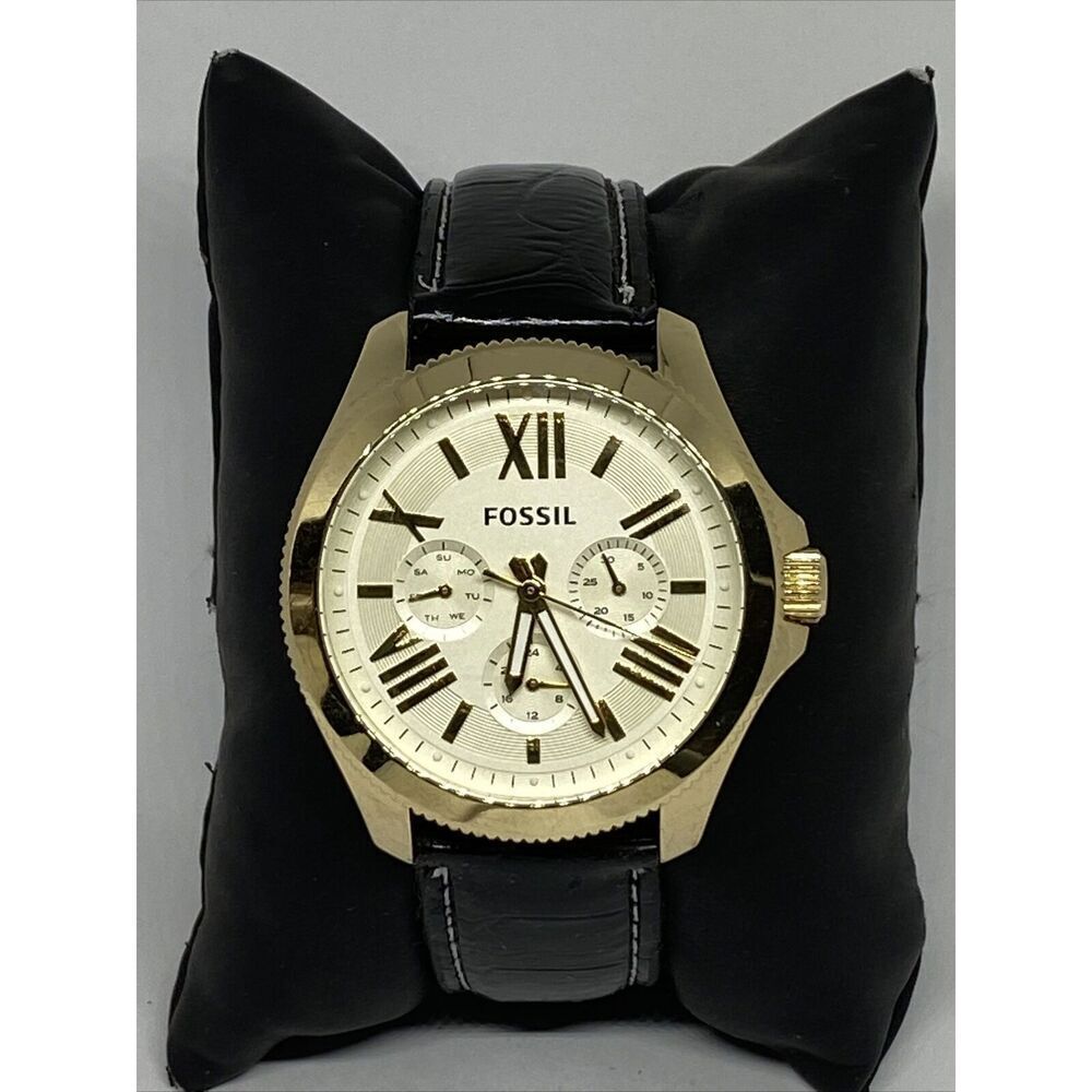 Fossil Cecile AM4510 Women's Black Leather Analog Dial Quartz Wrist Watch XR920